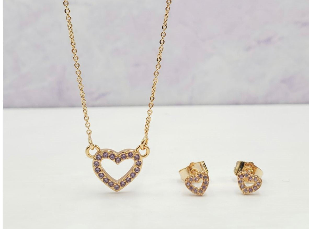 LILA HEART SET