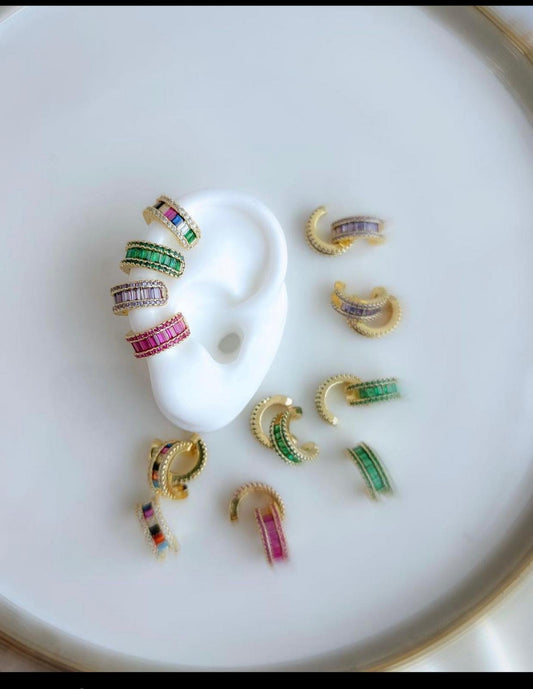 Crystal Multicolor Earcuff